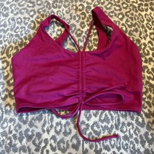 Something Navy ruched bra